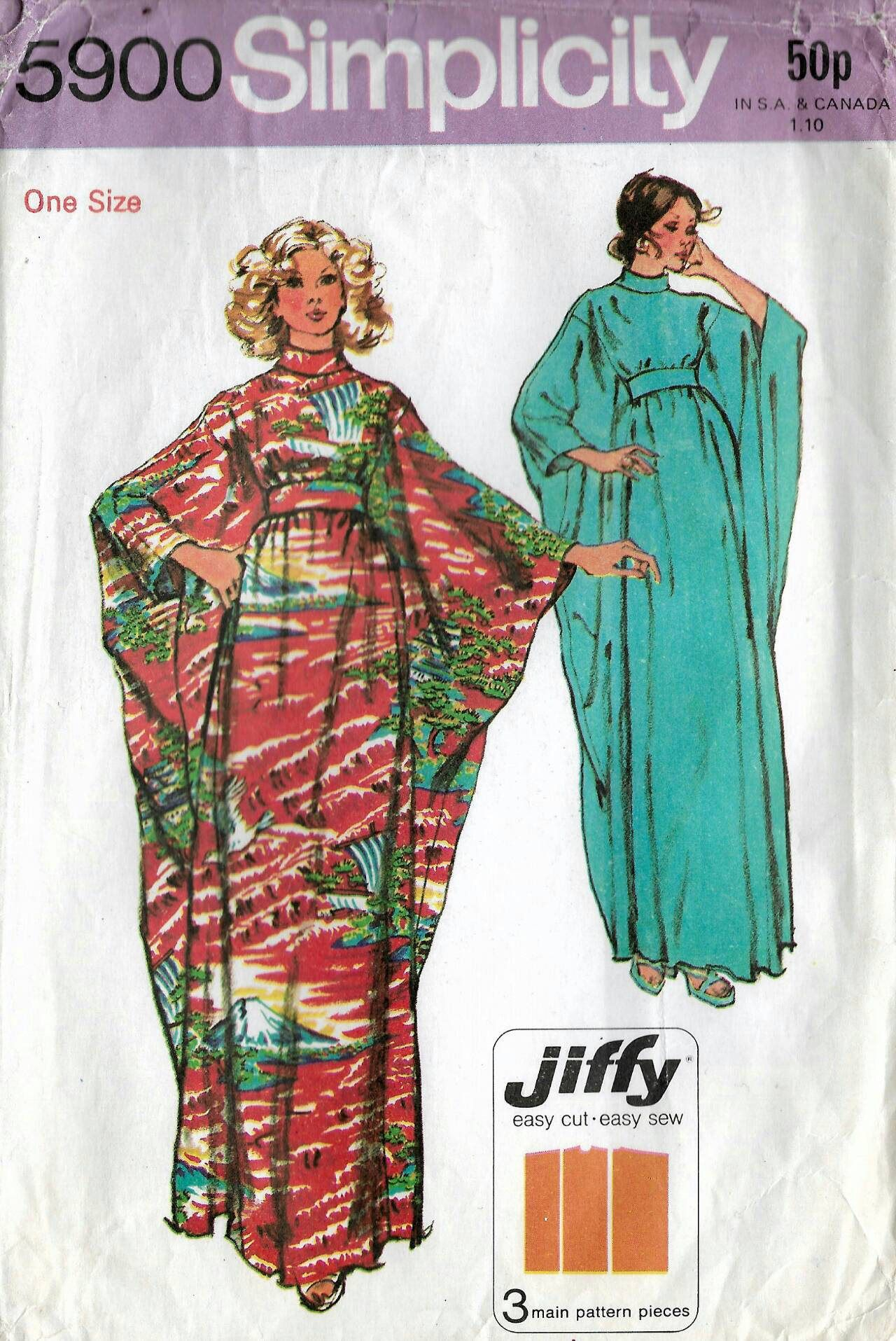 Caftan Sewing Pattern 70s Simplicity Caftan Dress Sewing Pattern 5900