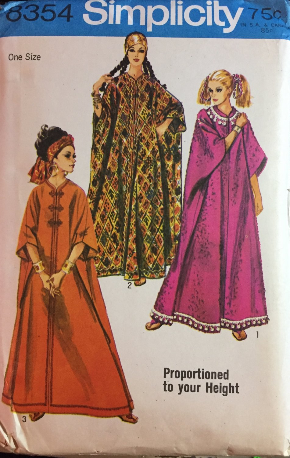 Caftan Sewing Pattern Simplicity Misses Caftan Dress One Size