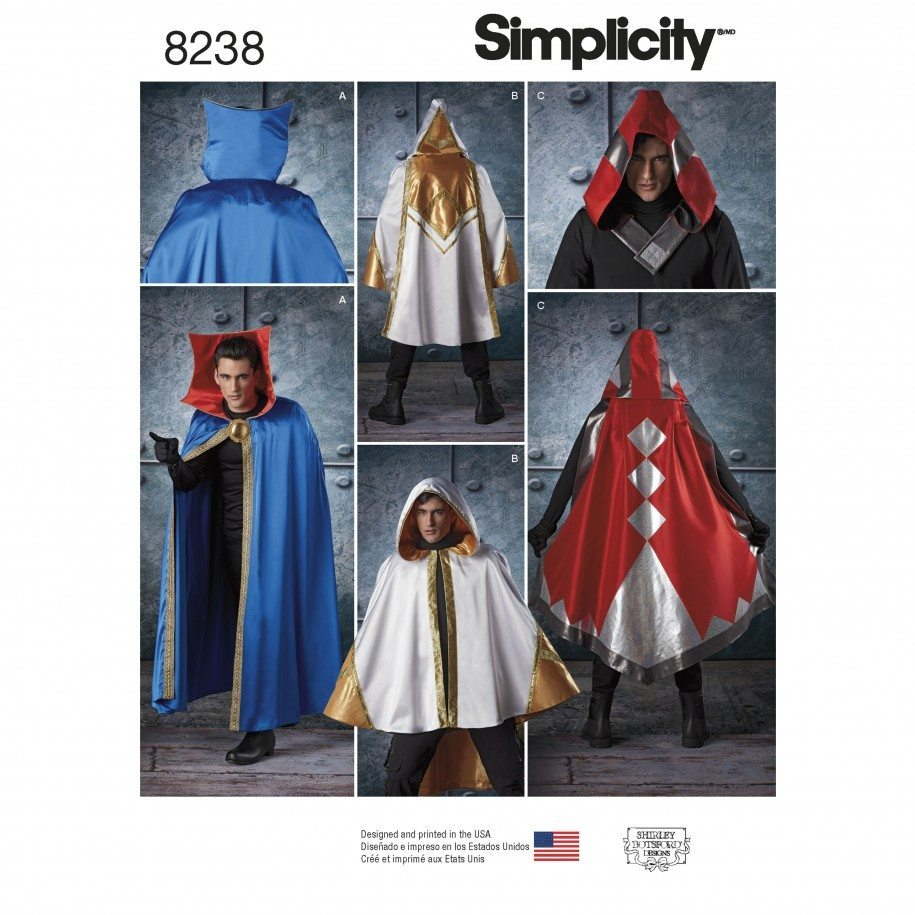 Cape Sewing Pattern Simplicity Sewing Pattern 8238 Os Misses Mens And