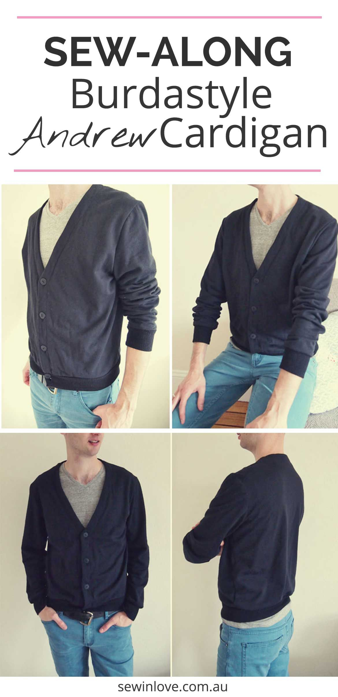 Cardigan Sewing Pattern Burdastyle Mens Cardigan Andrew Sew Along Part