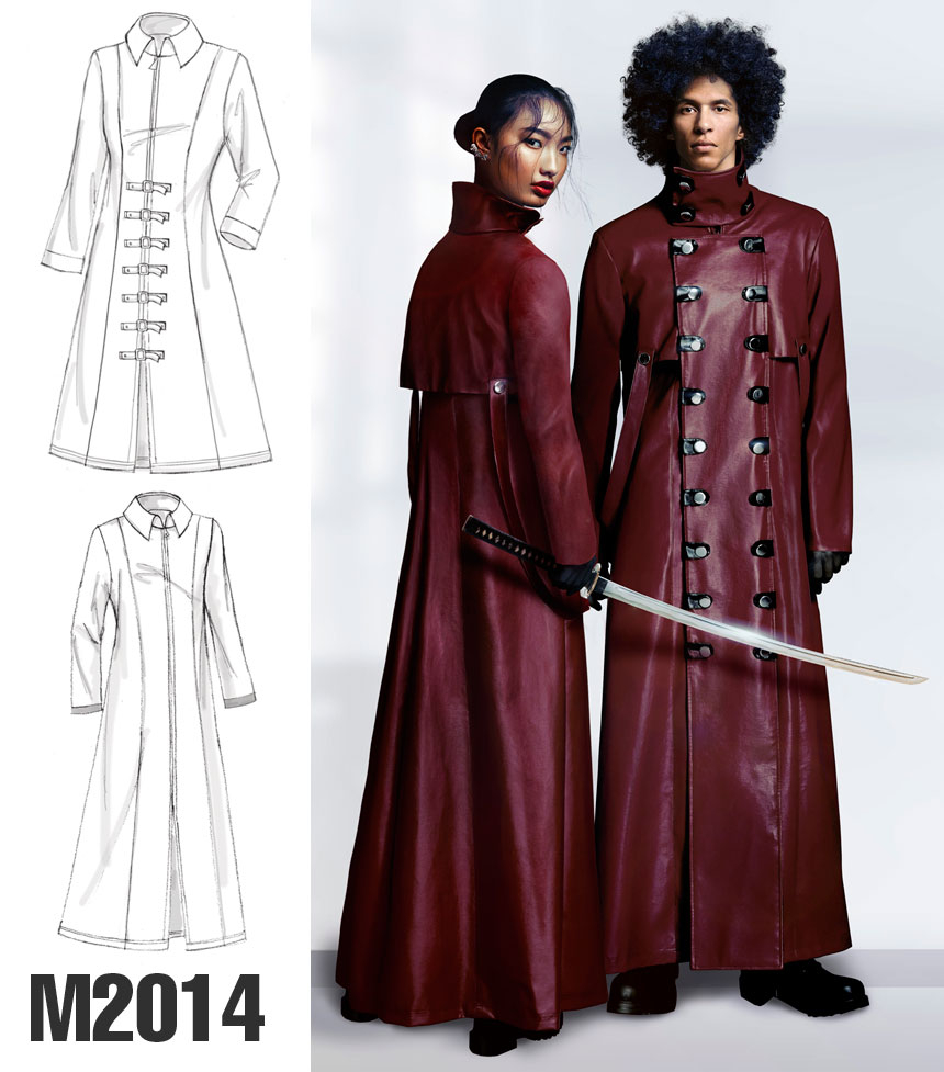 Mens Coat Sewing Pattern Trenched Lined Coats With Collar Variations