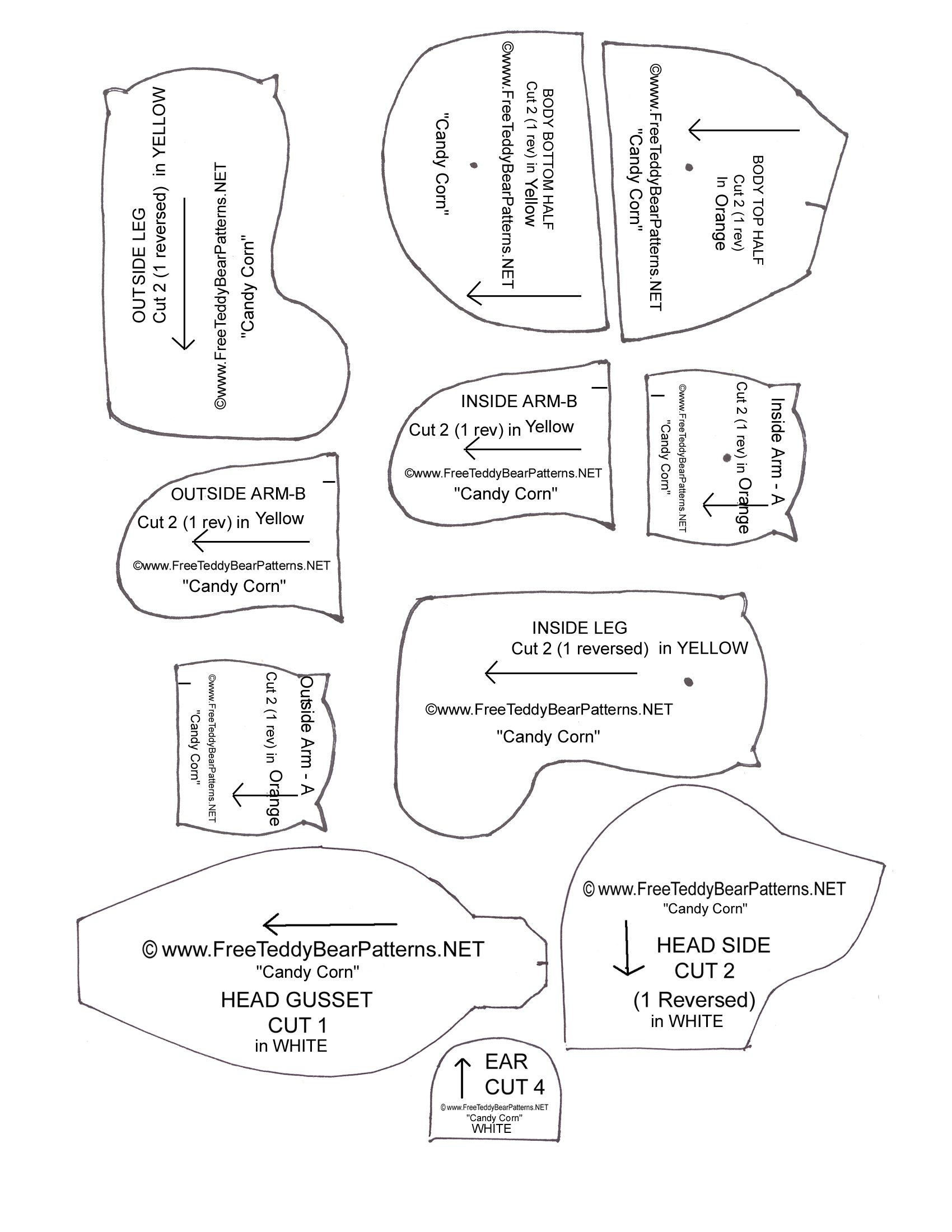 Free Printable Teddy Bear Patterns
