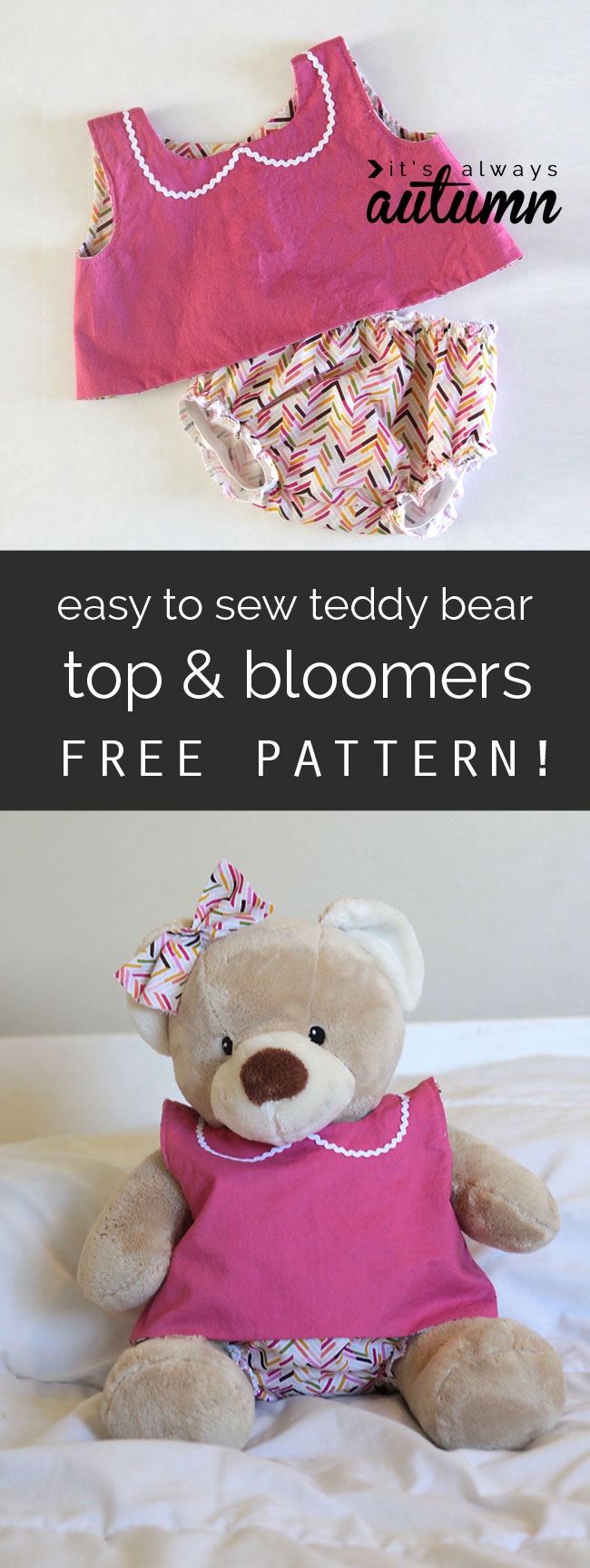 easy sew teddy bear pattern free