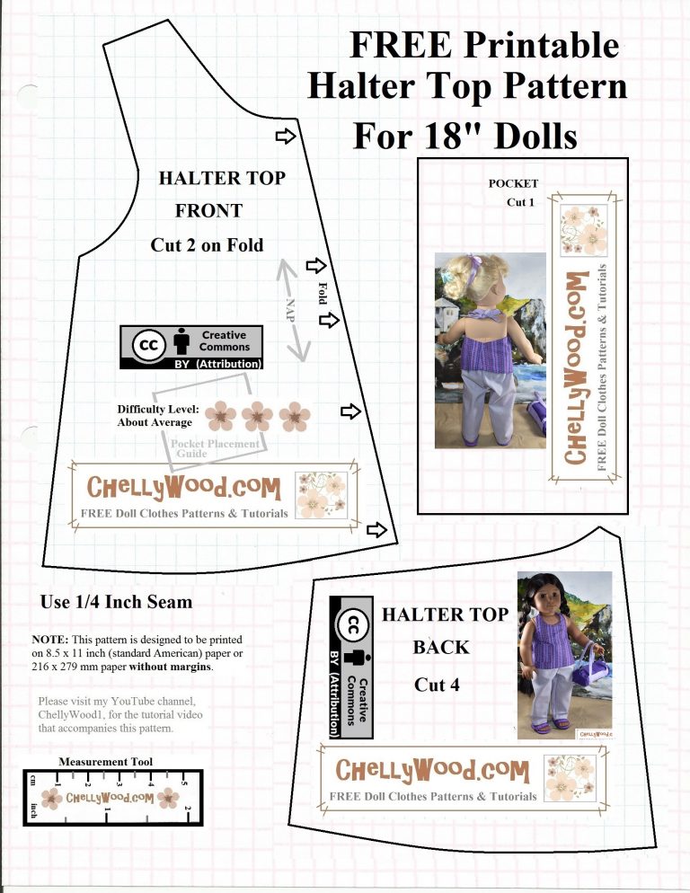 American Girl Doll Sewing Patterns Free Agdoll Summer Shirt Pattern ...