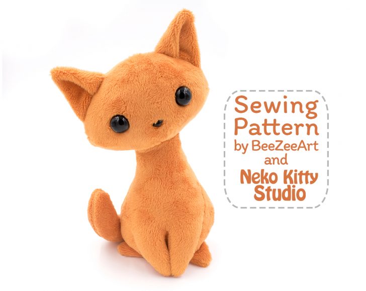 Animal Sewing Patterns Cat Stuffed Animal Pattern Soft Toy Patterns Cat ...