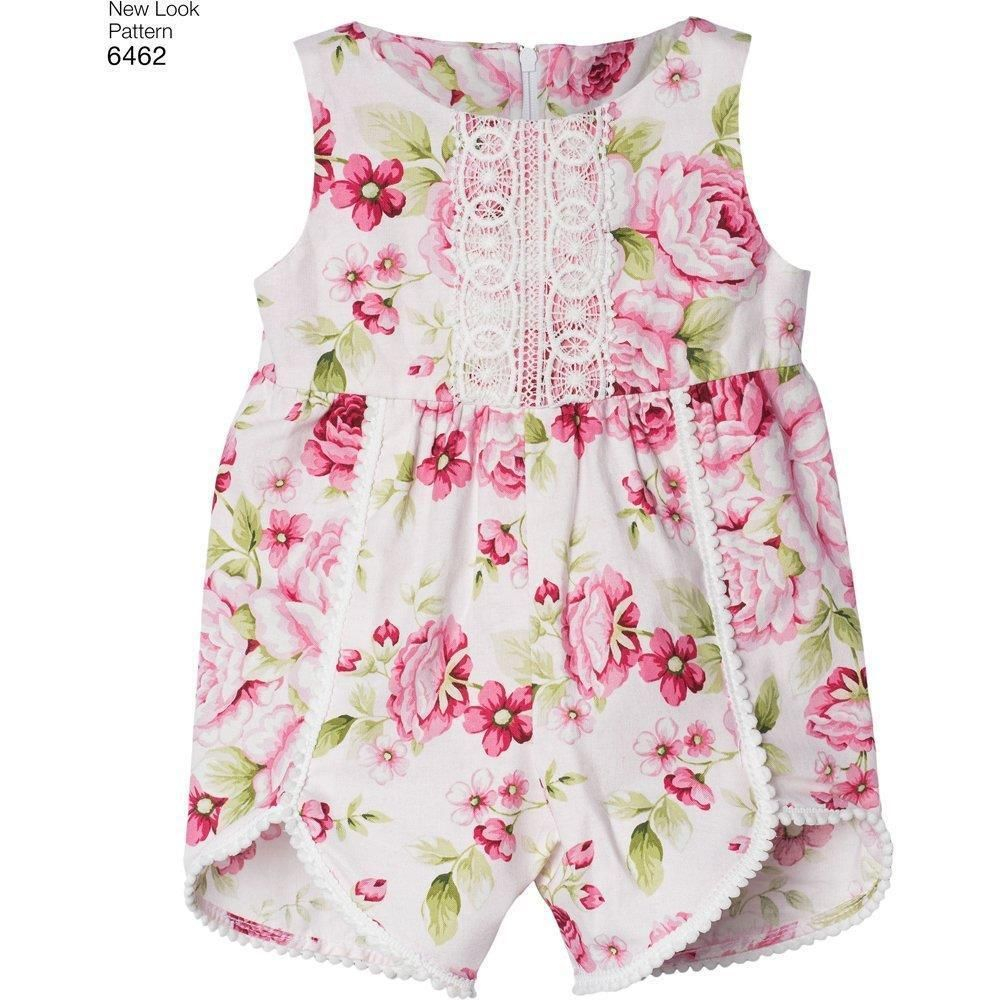 Baby Romper Sewing Pattern New Look Sewing Pattern Babies Rompers With ...