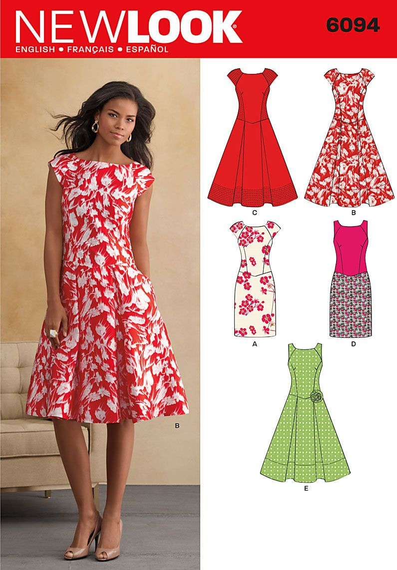 Beginner Sewing Patterns Free Beginner Sewing Patterns Patterns New Look Dresses 6094