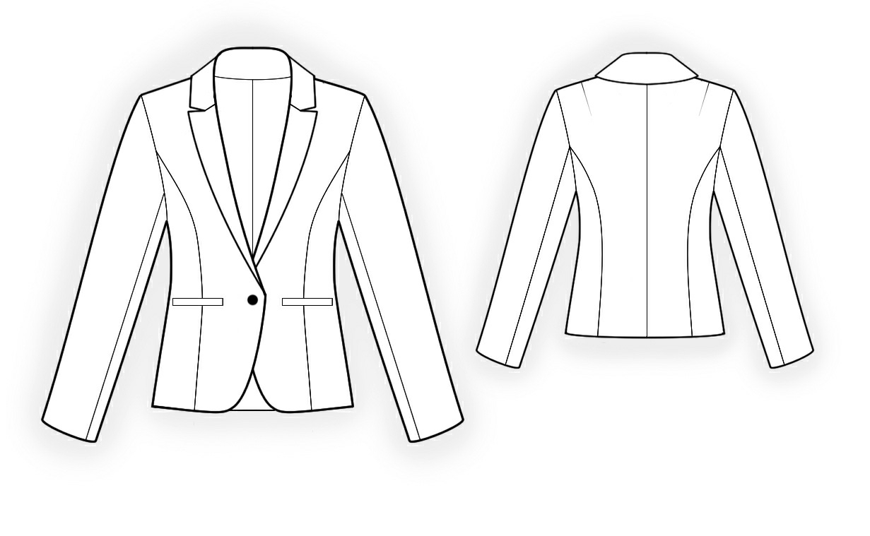 Blazer Sewing Pattern Classical Jacket Sewing Pattern 4162 Made To ...