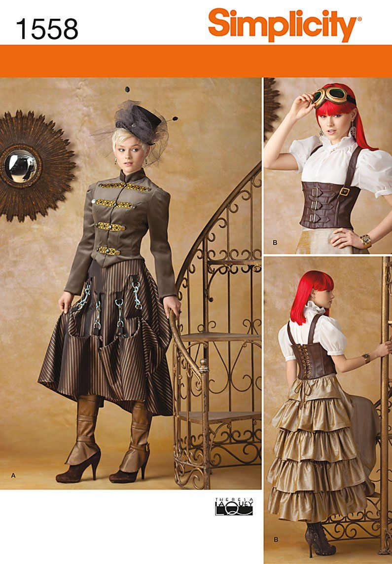 Costume Sewing Patterns Simplicity 1558 Misses Steampunk Costume In 2018 Sewing Clothes