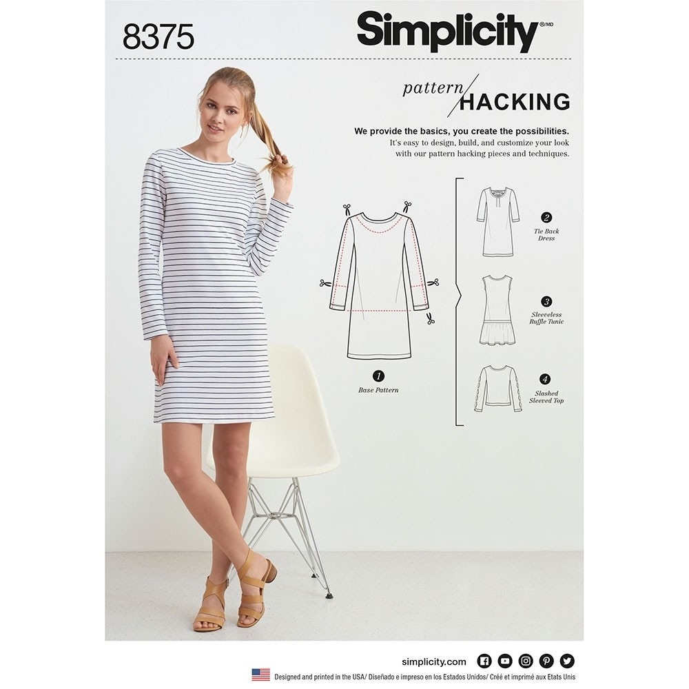 Dress Sewing Pattern Womens Knit Dress Or Top For Design Hacking Simplicity Sewing