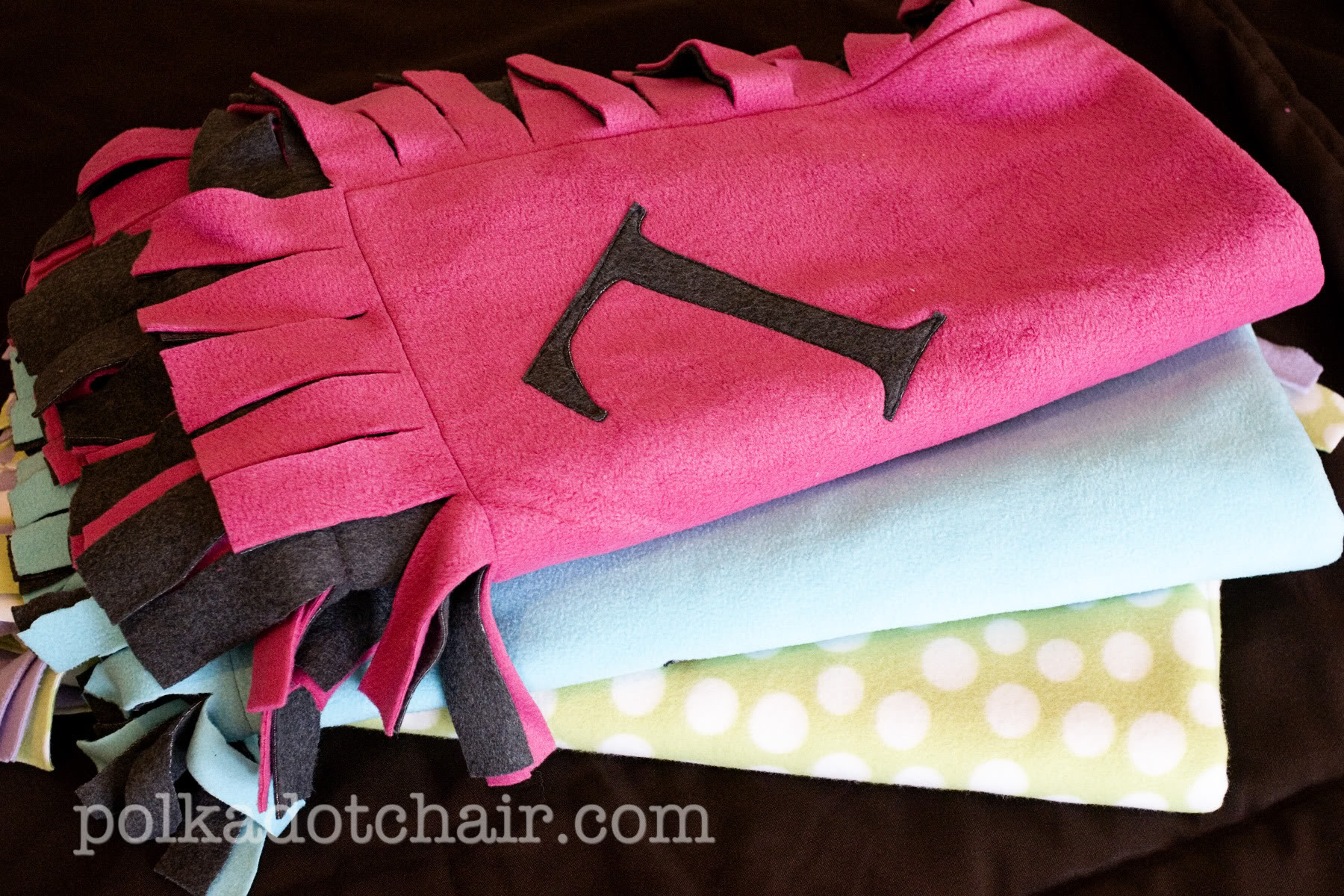 Fleece Sewing Projects Easy Peasy Fleece Blanket Tutorial The Polkadot