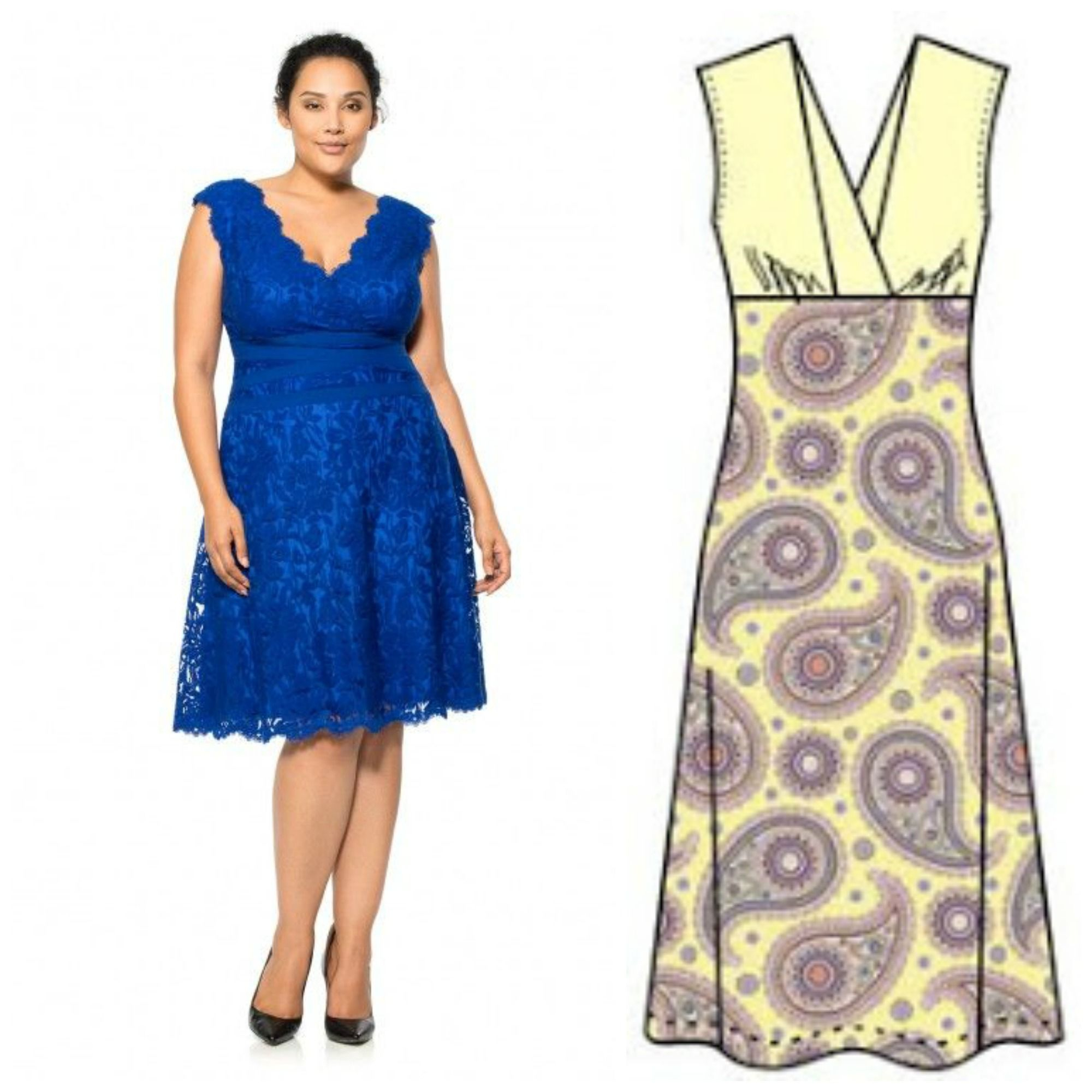 Free Plus Size Sewing Patterns V Neck Dress Pattern Free Sew Pinterest