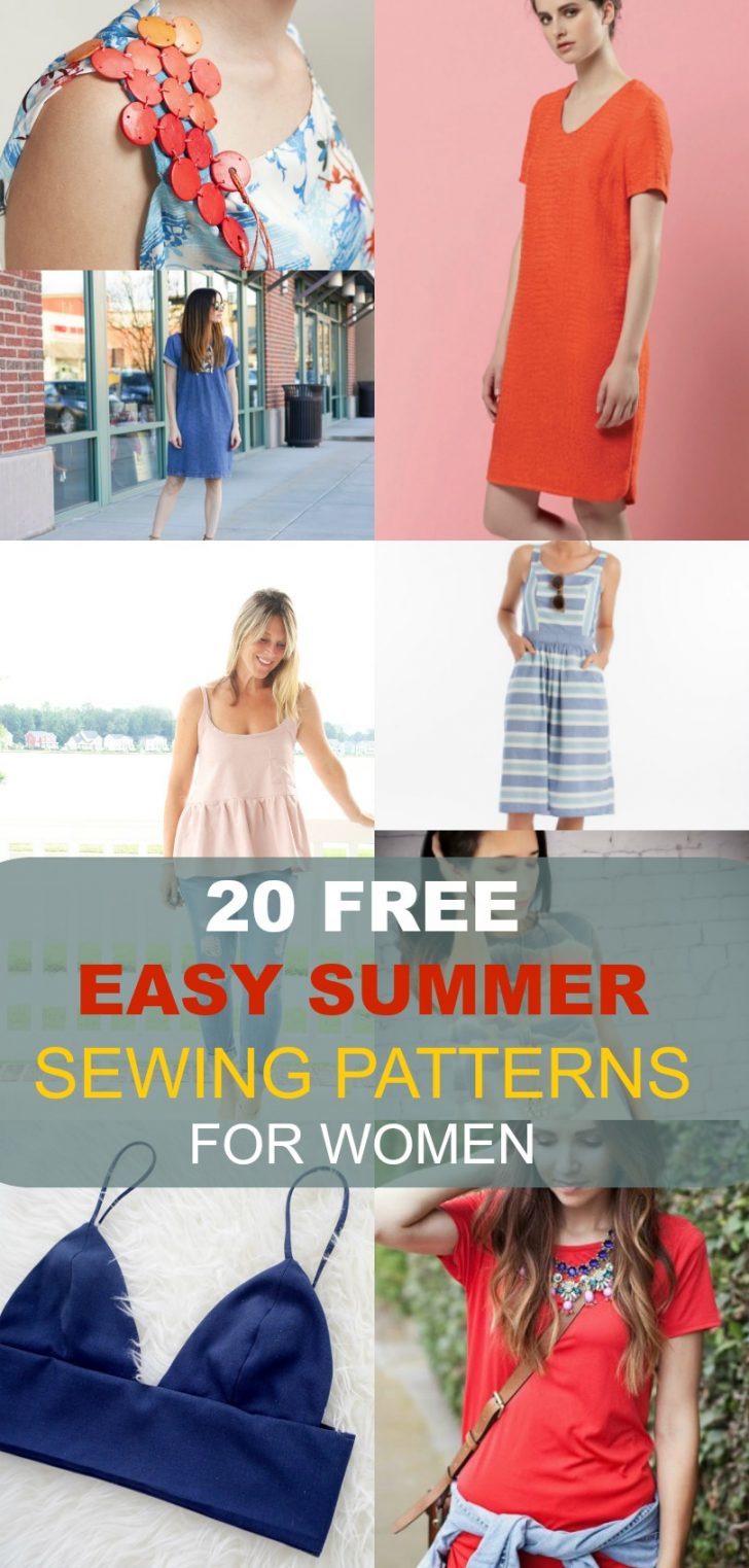 Free Sewing Patterns For Beginners Free Sewing Patterns 20 Easy Summer ...