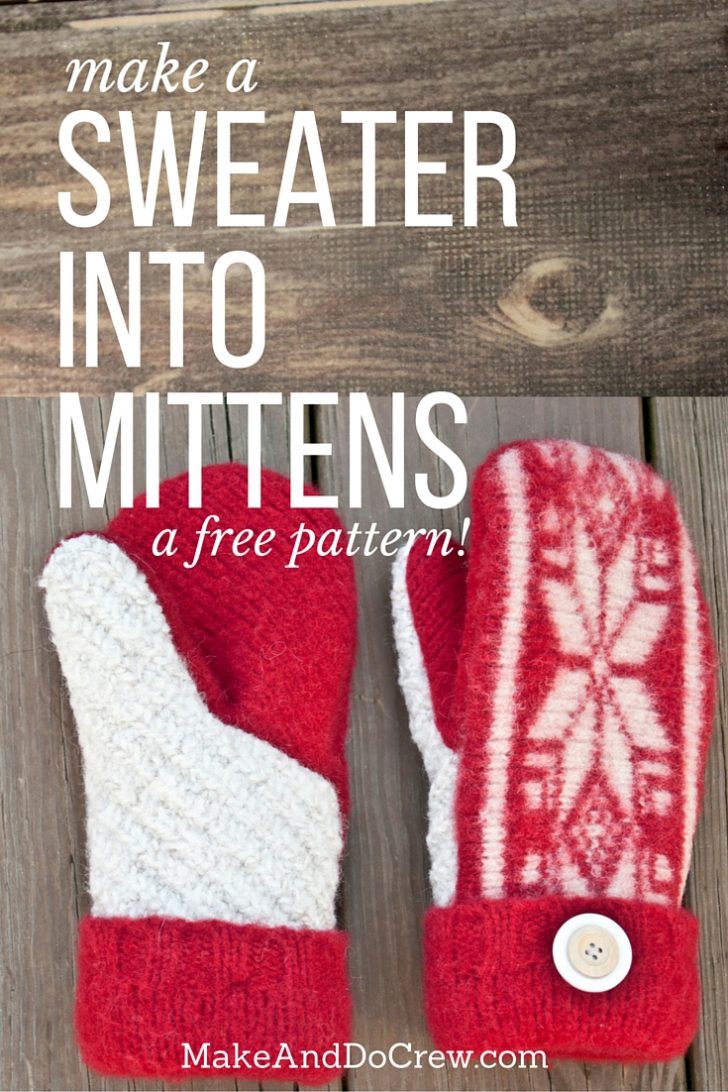 Glove Sewing Pattern Guest Tutorial Felted Sweater Mittens With ...