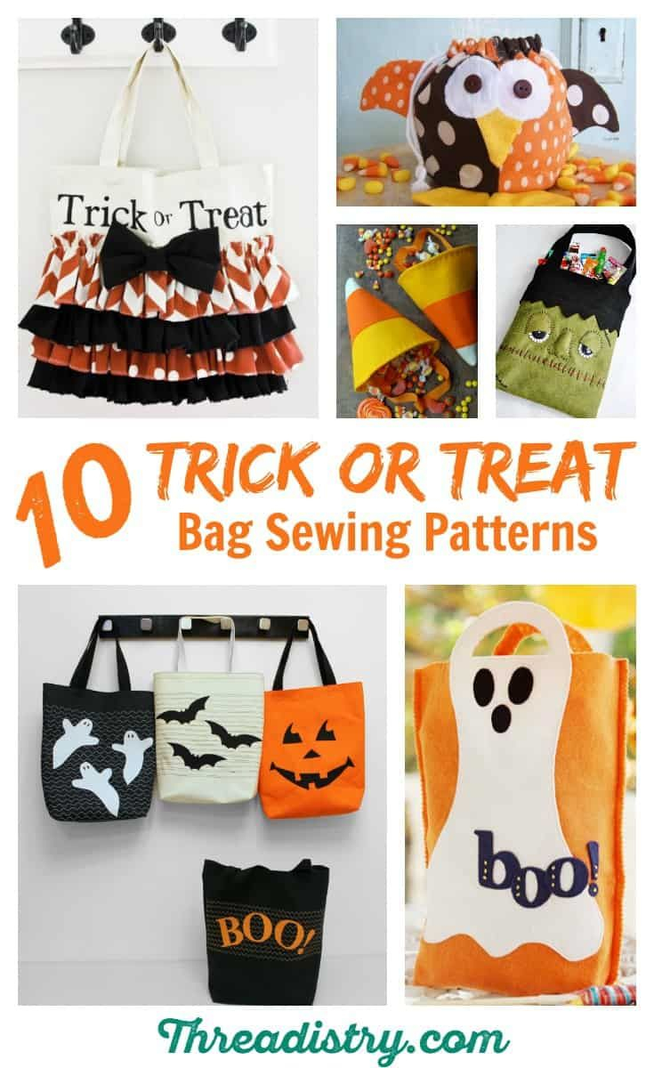 Halloween Sewing Patterns Harrowing Halloween Trick Or Treat Bag Sewing