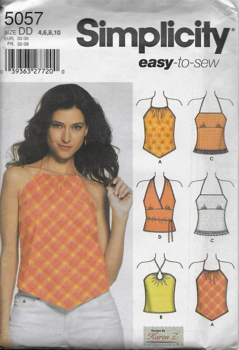 Halter Top Sewing Pattern Simplicity 5057 Misses Easy To Sew Halter