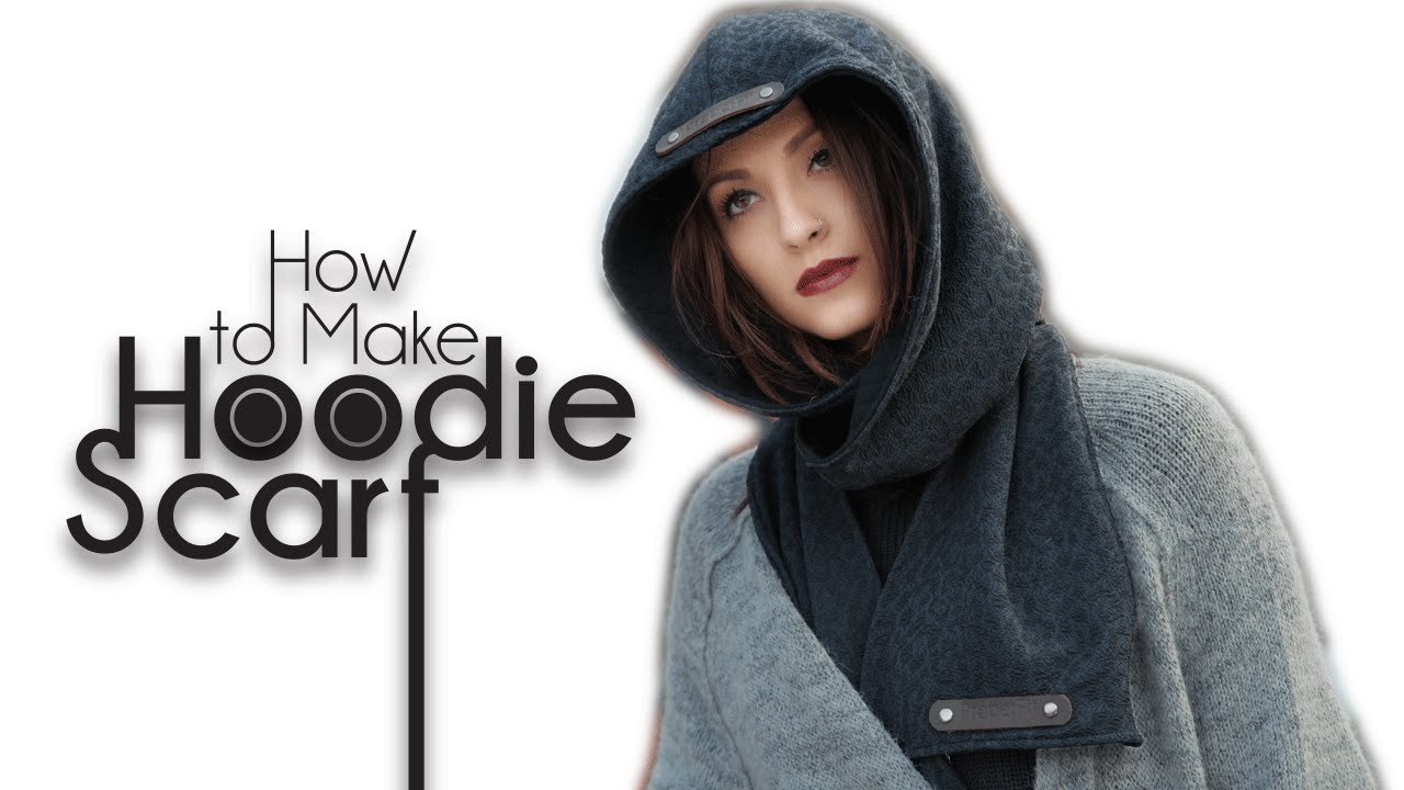 Hooded Scarf Sewing Pattern Easy Diy Sew From Scratch Hoodie Scarf Youtube