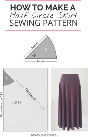 How To Make A Sewing Pattern How To Make A Skirt In One Day Easy Half ...