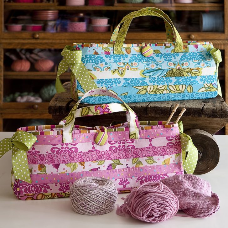 Elegant Photo of Knitting Bag Sewing Pattern Projects ...