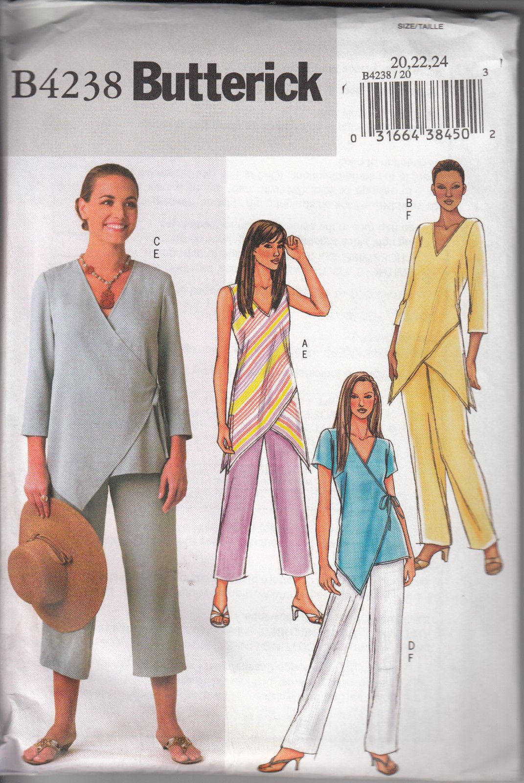 Lagenlook Sewing Patterns Butterick Pattern 4238 Sz 202224 Asymmetrical