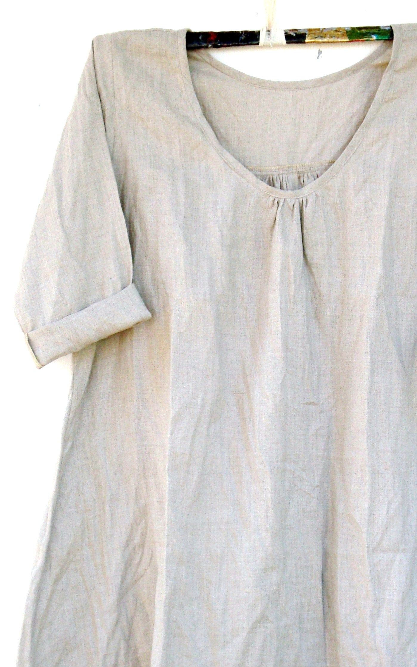 Linen Tunic Sewing Pattern Linen Smock Try With Japanese Pattern Using Fluted Sleeves At Elbow