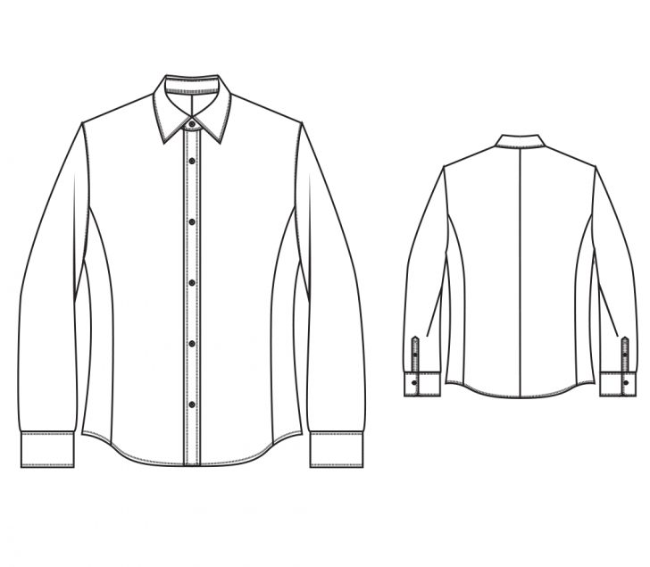 Men's Shirt Sewing Pattern Made To Measure Slim Euro Fit Mens Shirt ...