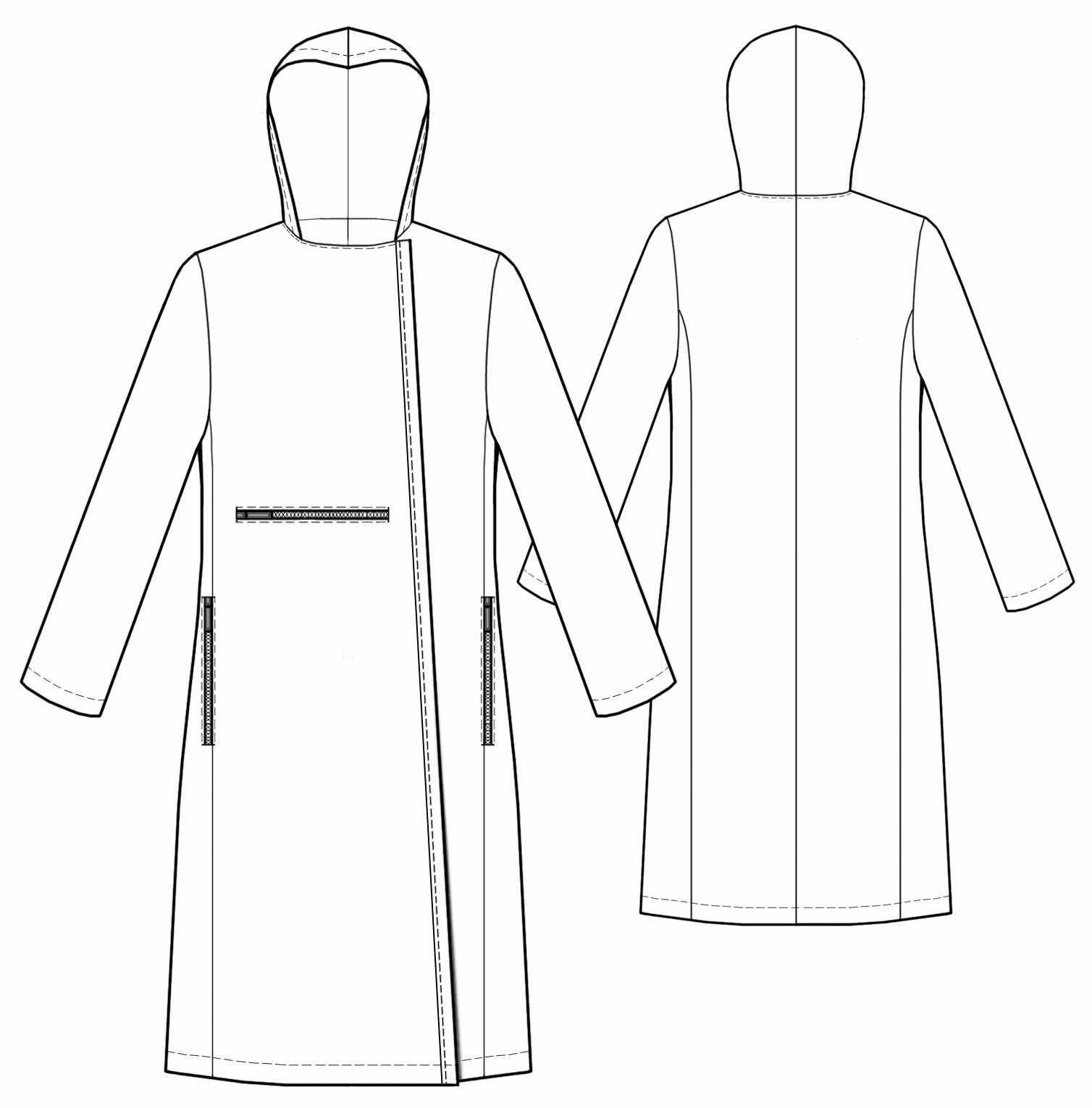 Patterns For Sewing Coat With Asymmetrical Closure Sewing Pattern 5477 ...