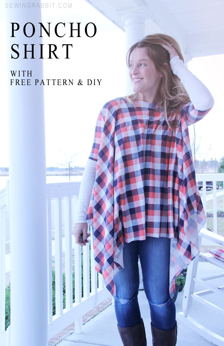 Poncho Patterns To Sew Free Poncho Shirt Pattern Womens Sewing ...
