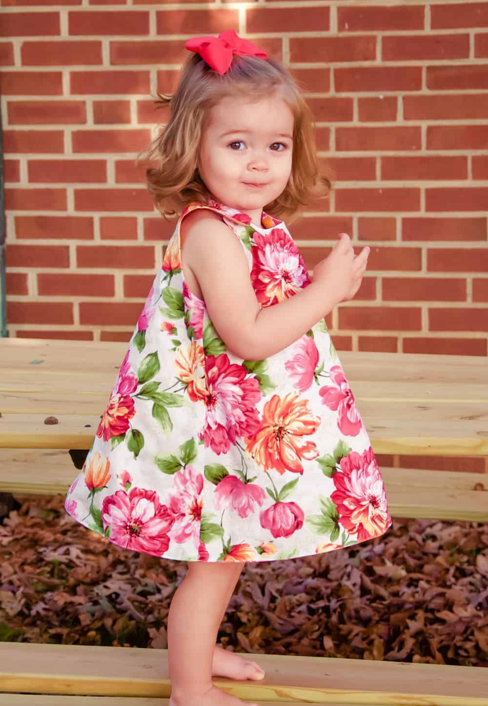 Sewing Pattern For Girl Reversible A Line Dress Sewing Pattern Sizes ...