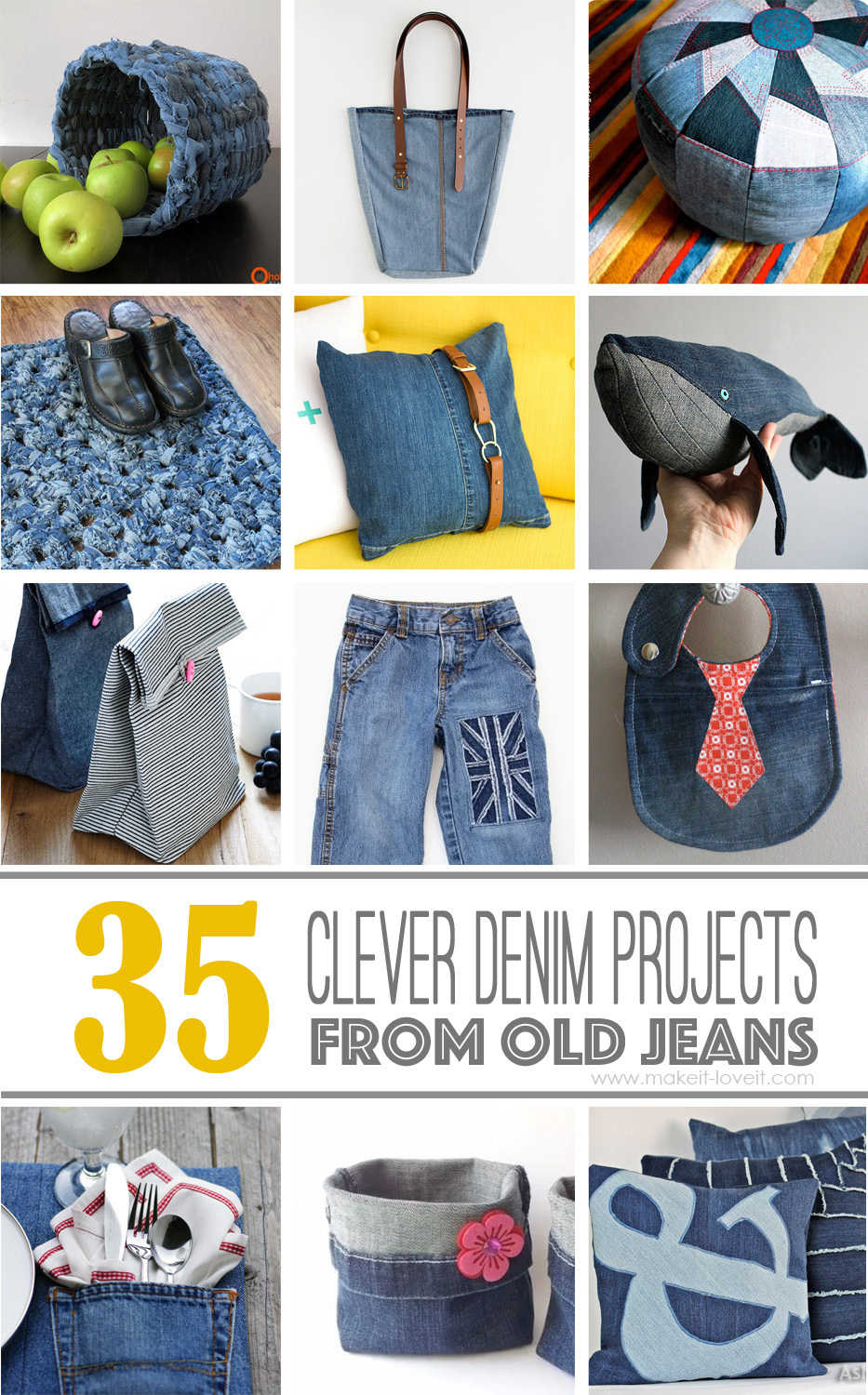 Sewing Projects Upcycled 35 Clever Projects From Old Denim Jeans Make ...