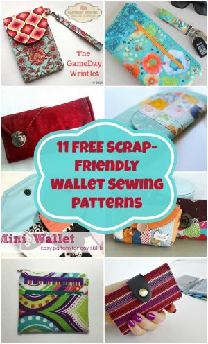 Sewing Wallet Pattern Free 11 Free Wallet Sewing Patterns All Scrap ...