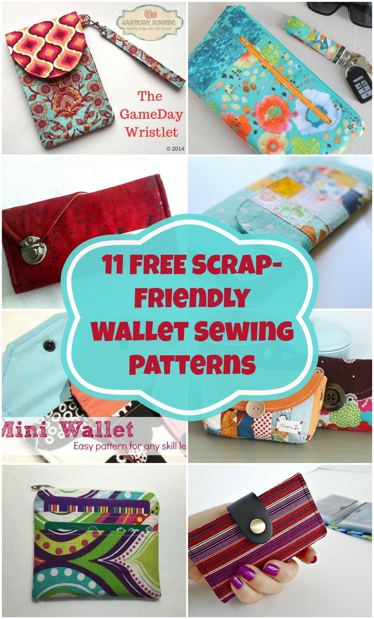 Sewing Wallet Pattern Free 11 Free Wallet Sewing Patterns All Scrap Friendly Easy To Sew With