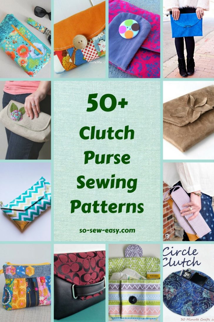 Sewing Wallet Pattern Free 50 Free Clutch Purse Sewing Patterns So Sew ...