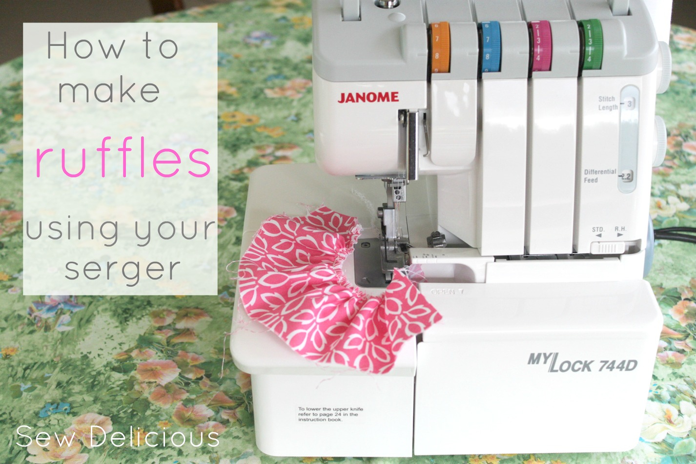 Sewing With A Serger How To Make Ruffles Using Your Serger Tutorial Sew