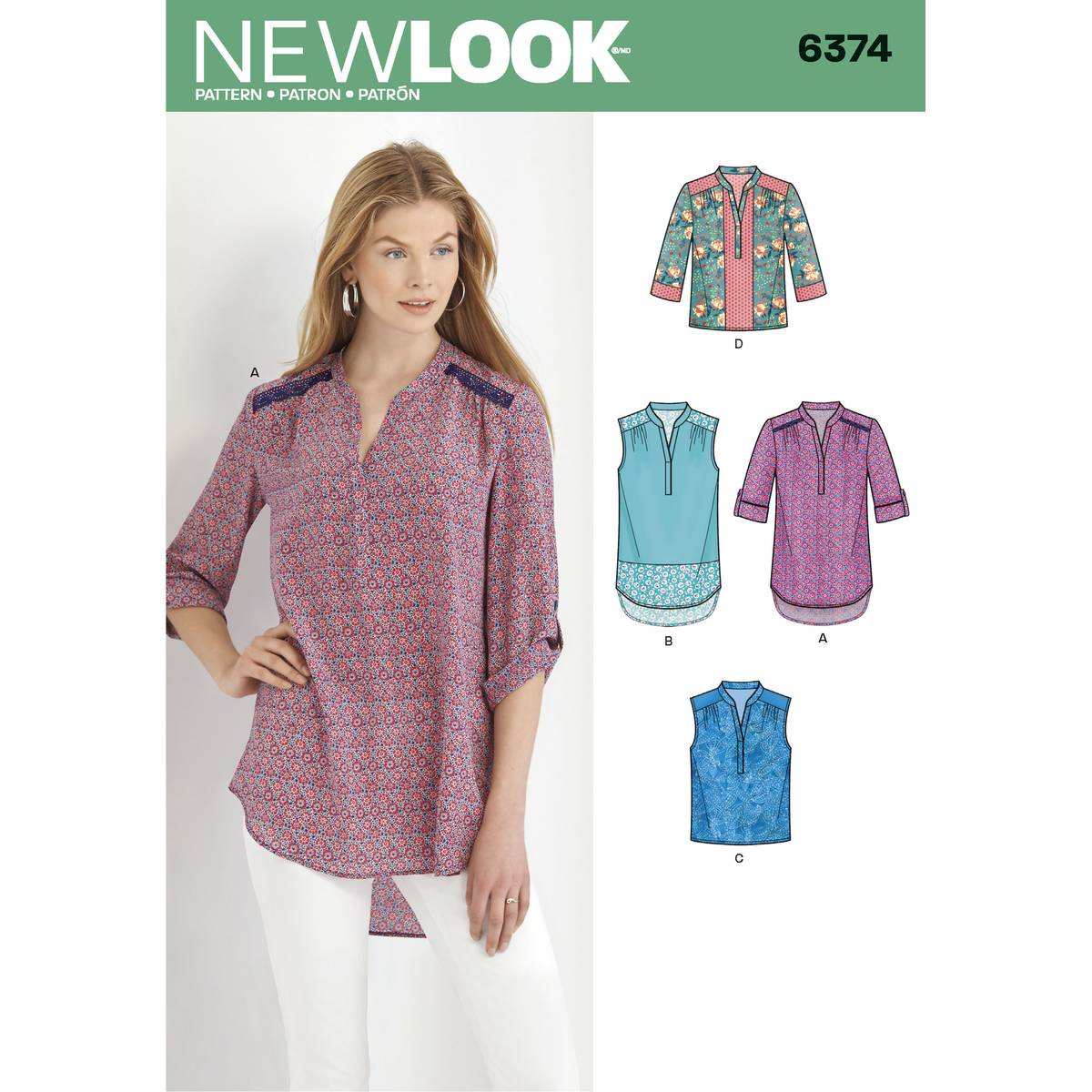 Shirt Sewing Patterns New Look Womens Shirt Sewing Pattern 6374