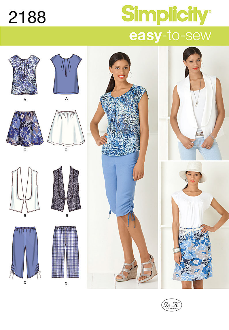 Simplicity Sewing Patterns Simplicity 2188 Misses Easy To Sew ...