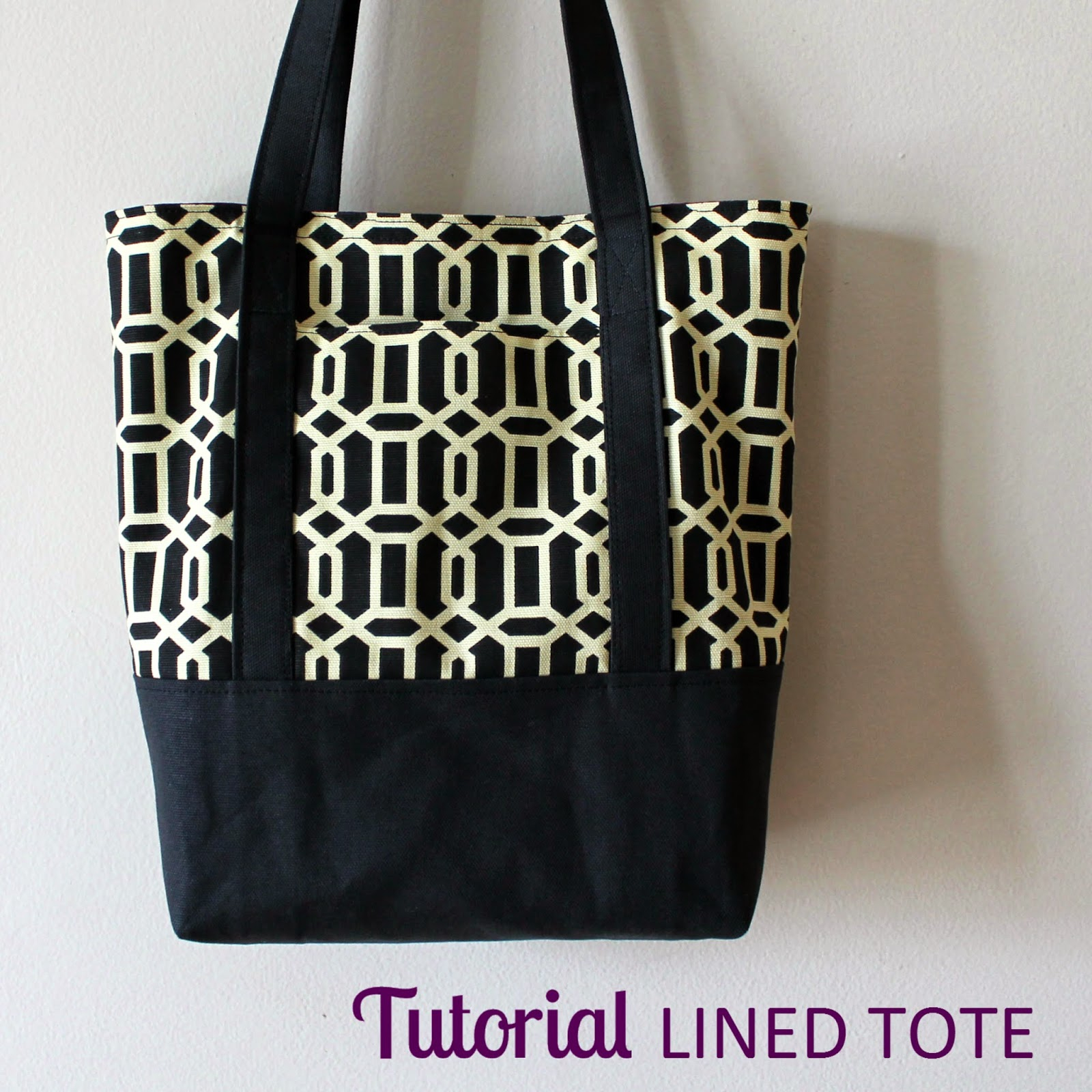 Tote Bag Sewing Pattern The Inspired Wren Tutorial Lined Canvas Tote ...