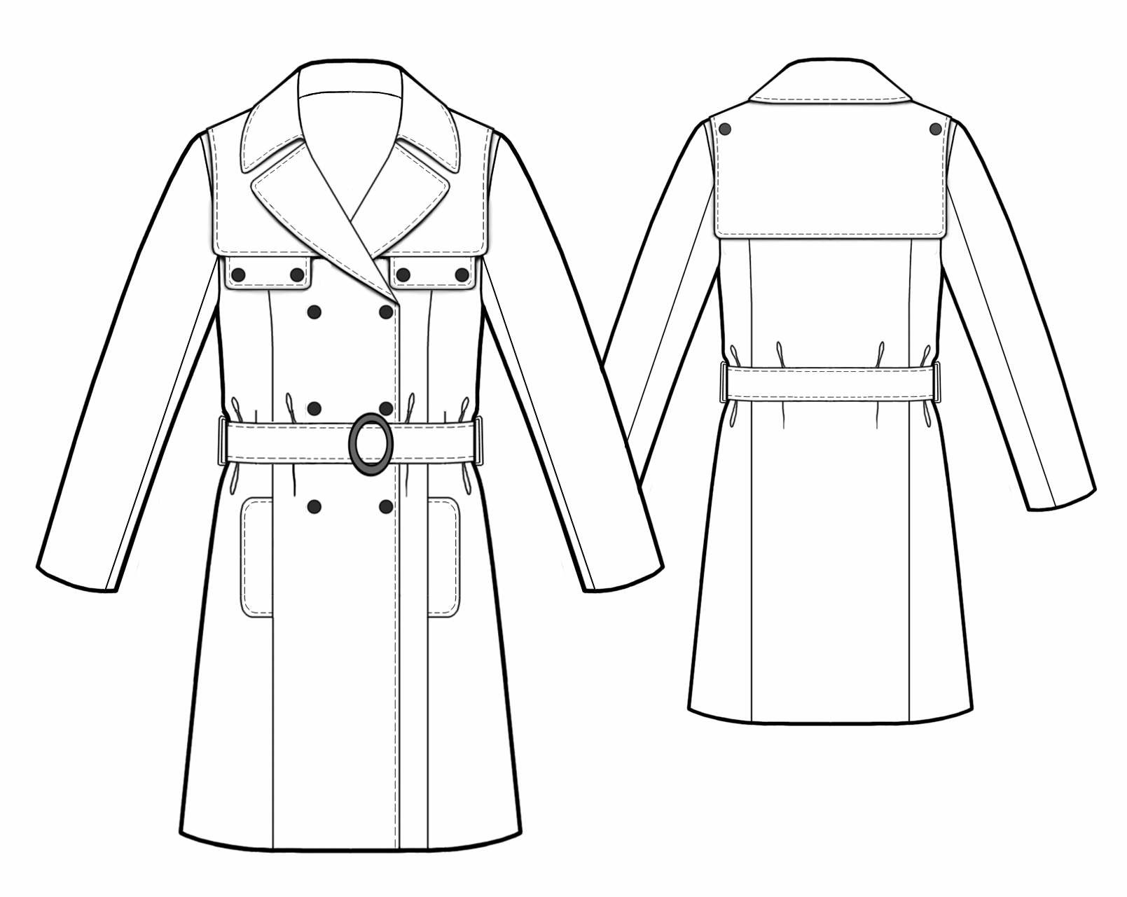 Trench Coat Sewing Pattern Trench Coat Sewing Pattern 5488 Made To Measure Sewing Pattern