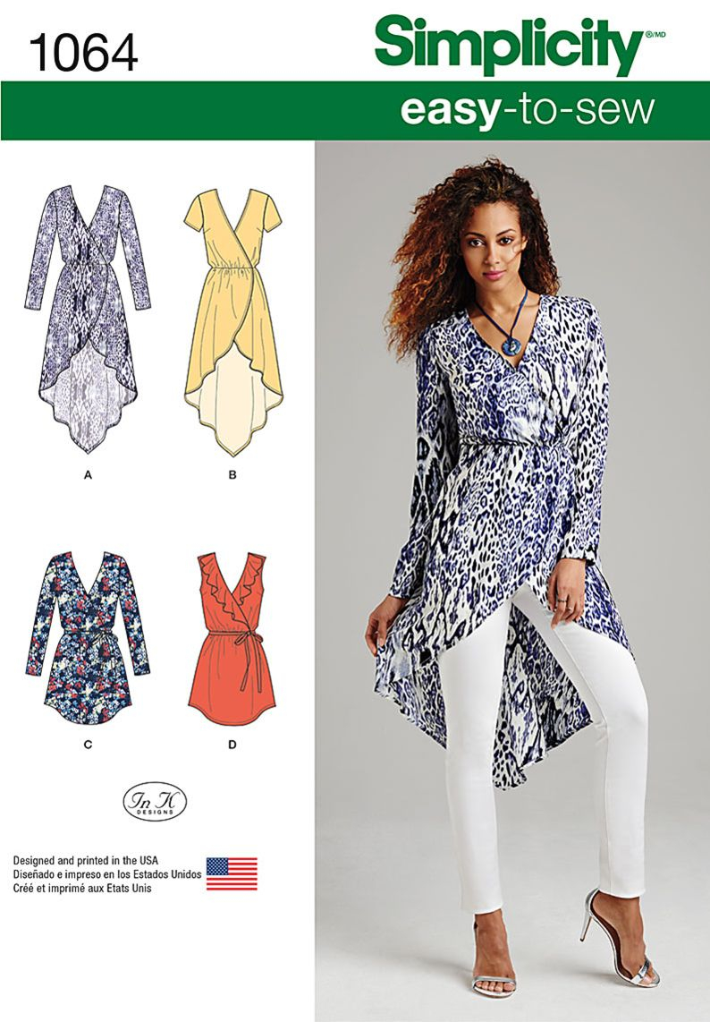 Tunic Sewing Pattern Simplicity 1064 Creative Group Misses Tunics ...
