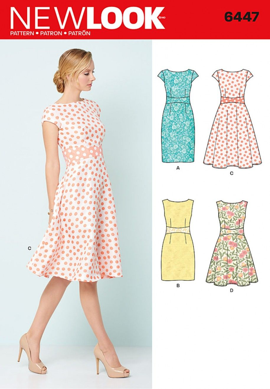 b6203-misses-v-neck-dresses-sewing-pattern-butterick-patterns-fashion-drawing-dresses