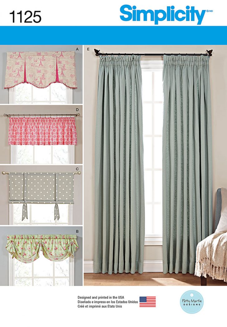 Valance Patterns To Sew Simplicity 1125 Window Treatments