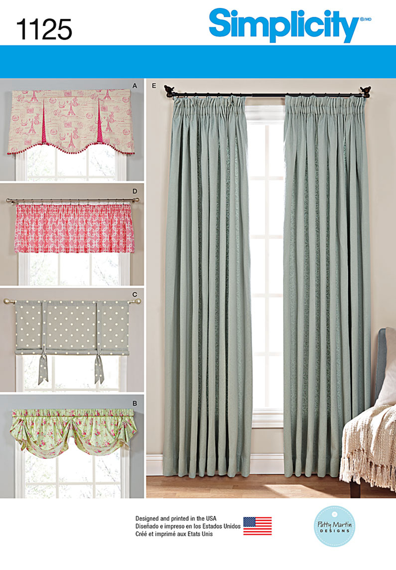 Valance Patterns To Sew Simplicity 1125 Window Treatments   Valance Patterns To Sew Simplicity 1125 Window Treatments 