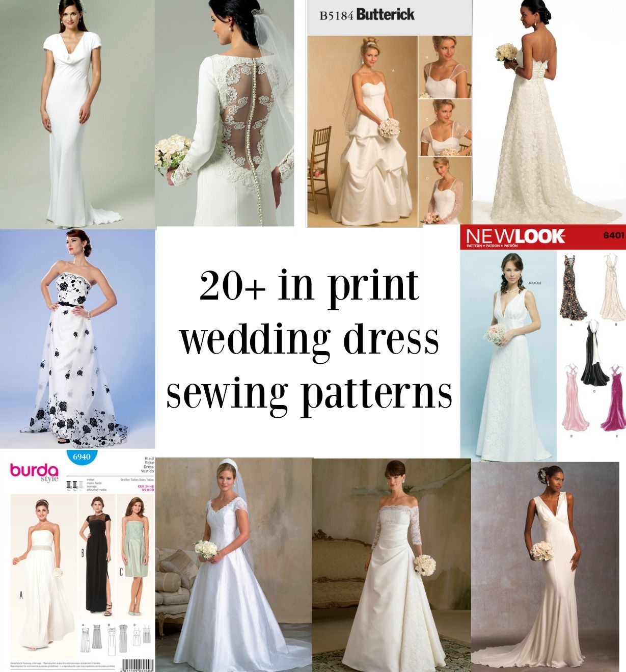 Wedding Dress Patterns To Sew Links To Over Twenty In Print Bridal Gown Sewing Patterns Sewing