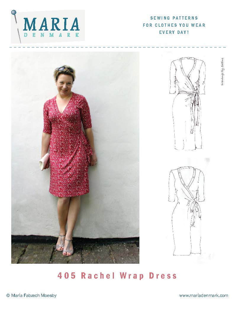 Wrap Dress Sewing Pattern Mariadenmark 405 Rachel Wrap Dress Sewing Pattern